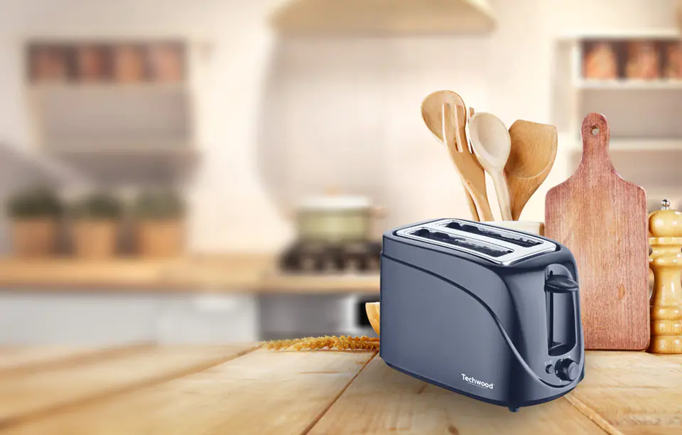 Grille-Pain Techwood Noir 2 Fentes, Contrôle Brunissage & Éjection Automatique – TGP-246