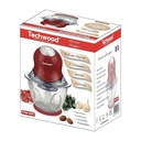 Hâchoir Techwood Grenat Bol Verre 600mL, 2 Vitesses & Lame Inox – THA-085