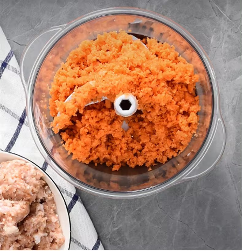 Hâchoir Techwood Blanc Bol Verre 600mL, 2 Vitesses & Lame Inox – THA-082