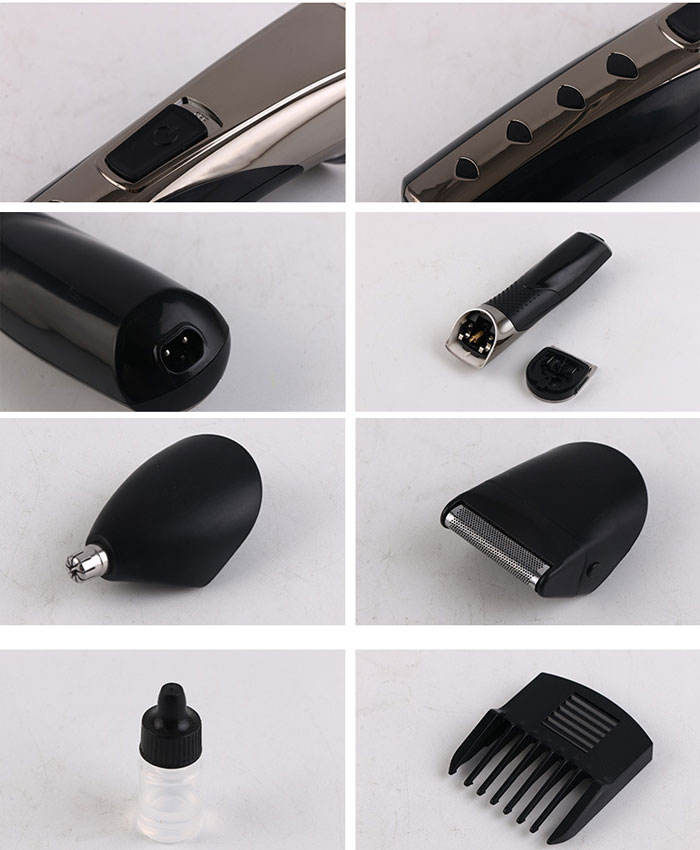 Tondeuse 3 en 1 Techwood Rechargeable, Rasoir & Épilateur Nasal avec Support – TTN-976