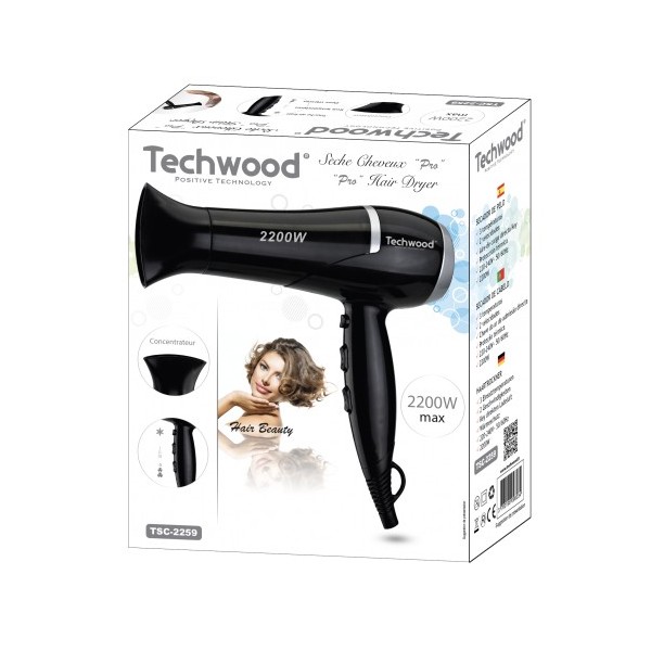 Séchoir Pro Techwood 3 Températures, 2 Vitesses & Protection Thermique – TSC-2106