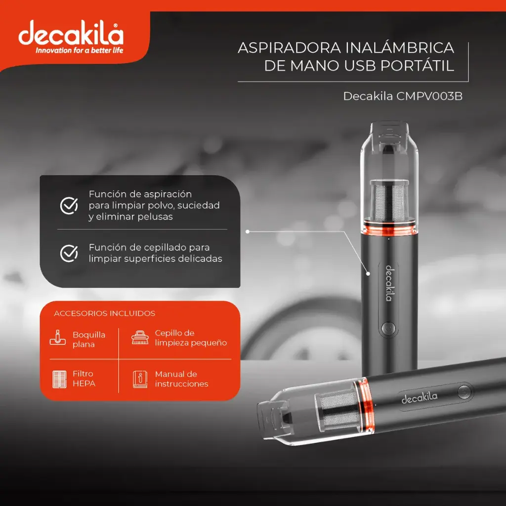 Decakila Mini Aspirateur Sans Fil - 90W 