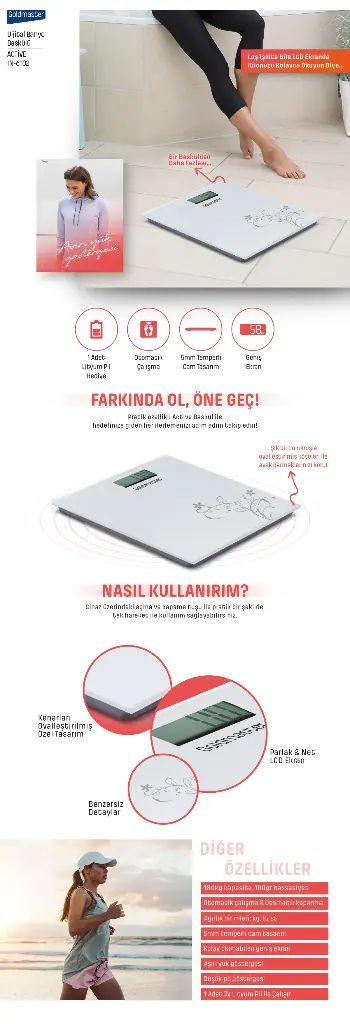 Pèse-Personne Digital Techwood Verre 150kg, Démarrage au Toucher & Graduation 100g – TPP-811