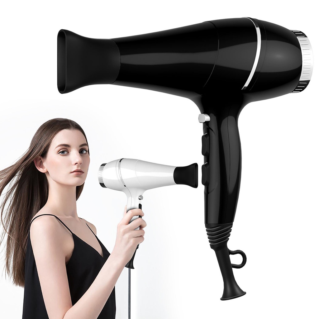 Séchoir Techwood Noir/Gris 3 Températures, 2 Vitesses & Touche Air Frais – TSC-2259