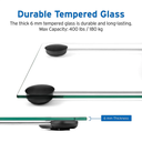 Pèse-Personne Digital Techwood Verre 150kg, Démarrage au Toucher & Graduation 100g – TPP-917