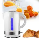 Bouilloire Techwood Blanc 1,7L Sans Fil, Socle 360°, Inox, Arrêt Automatique & Protection Thermique – TB-1771