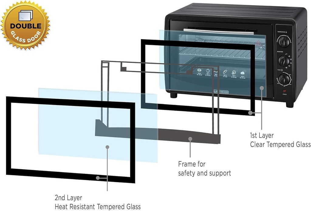Black & Decker Four électrique 45L – Noir
