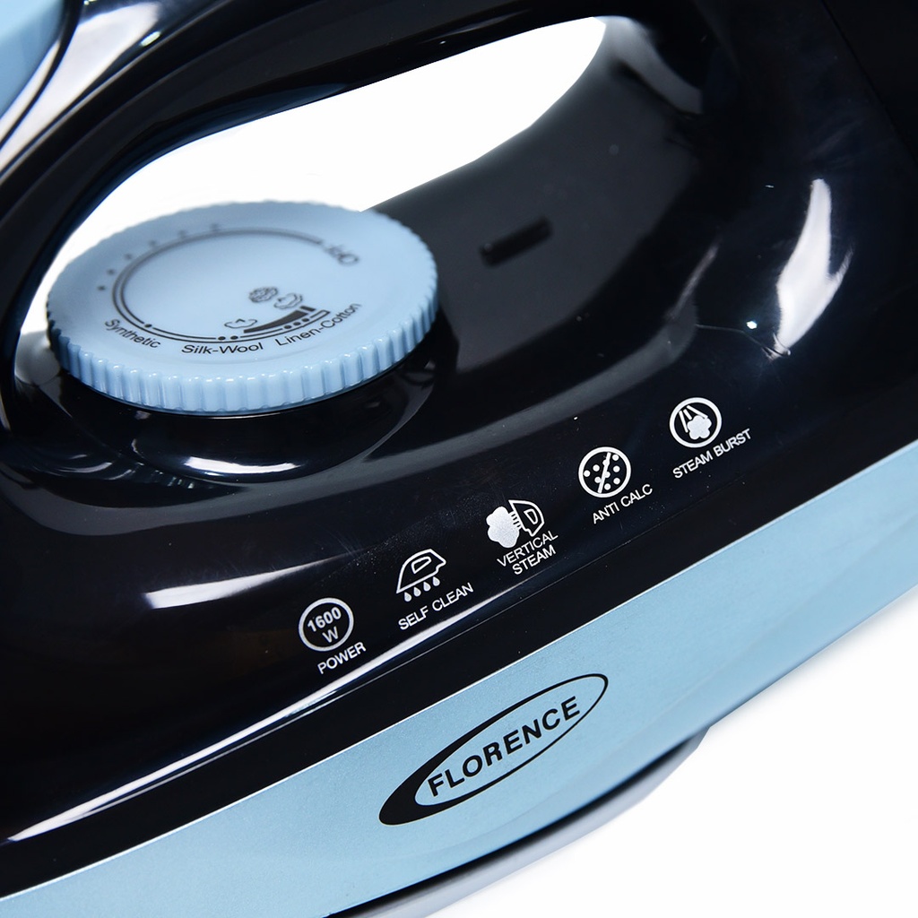 Fer a Repasser Florence - 1600W - Noir & Bleu