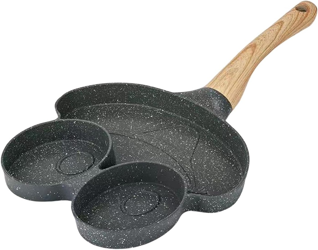 Poêle Granite Œufs Et Pancakes 3 Trou Noir