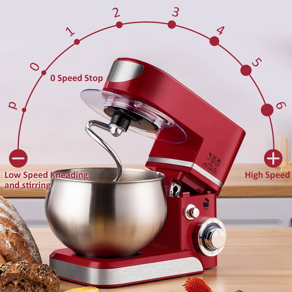 Robot Pétrin Golden House 5L 1300W Rouge