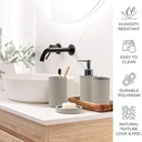 Ensemble D’accessoires De Salle De Bain 6 Pièces Grége