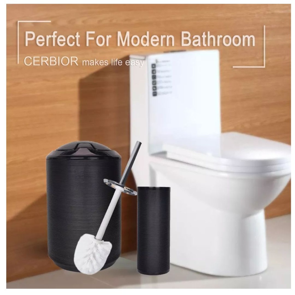 Ensemble D’accessoires De Salle De Bain 6 Pièces Noir