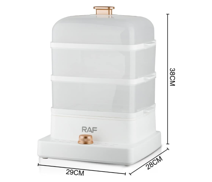 Cuiseur Vapeur RAF 12L 3 Paniers Amovibles 1200W