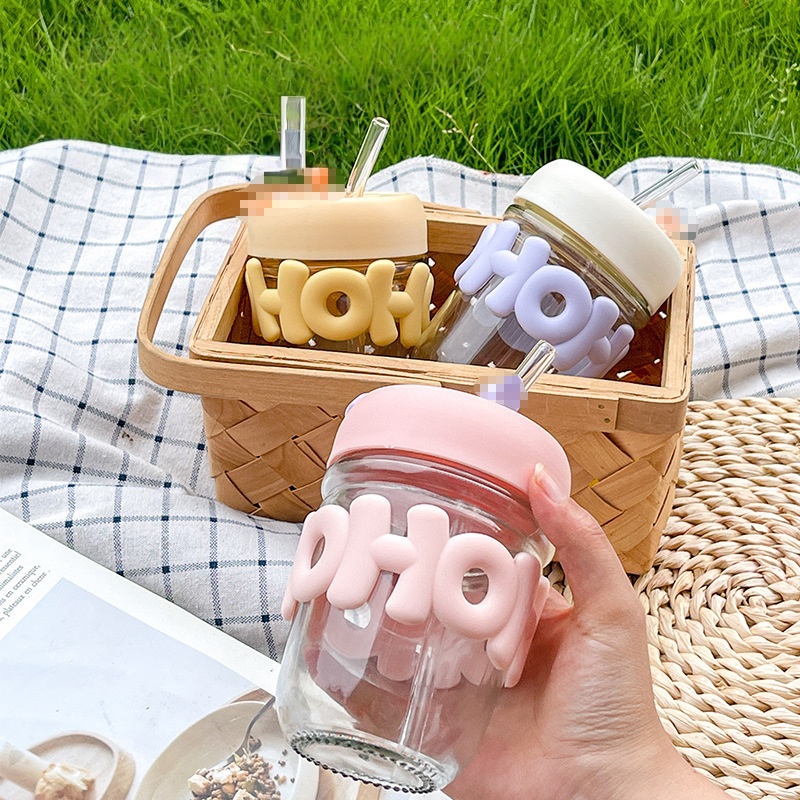 Bouteille D'eau Avec Paille Pour Enfant - Violet-350ml