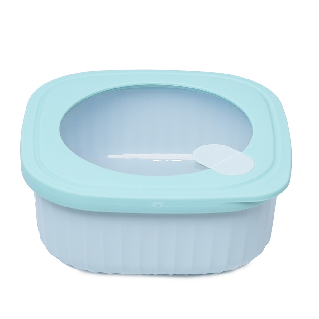 Set de 4 Saladiers Carré En Plastique Avec Couvercle - Multicouleur