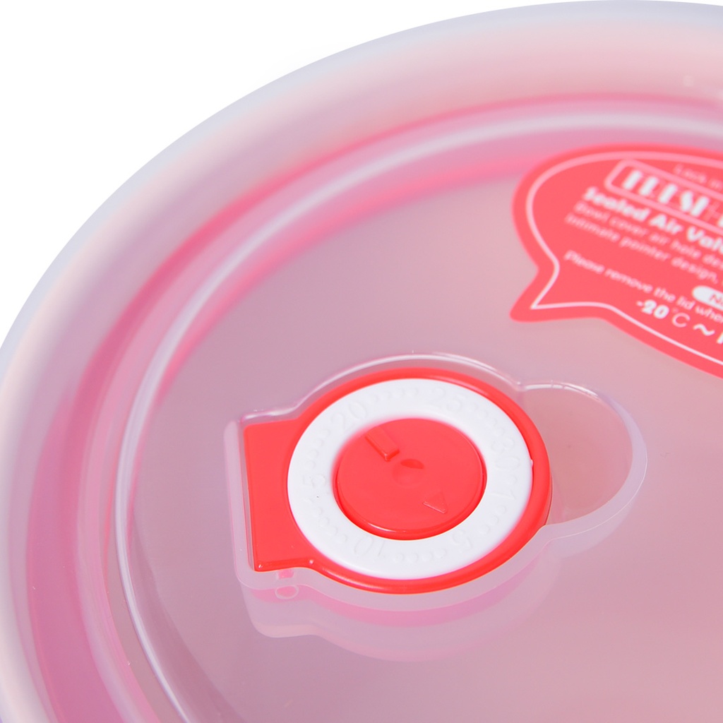 Set de 3 Saladiers En Plastique Avec Couvercle - Rose