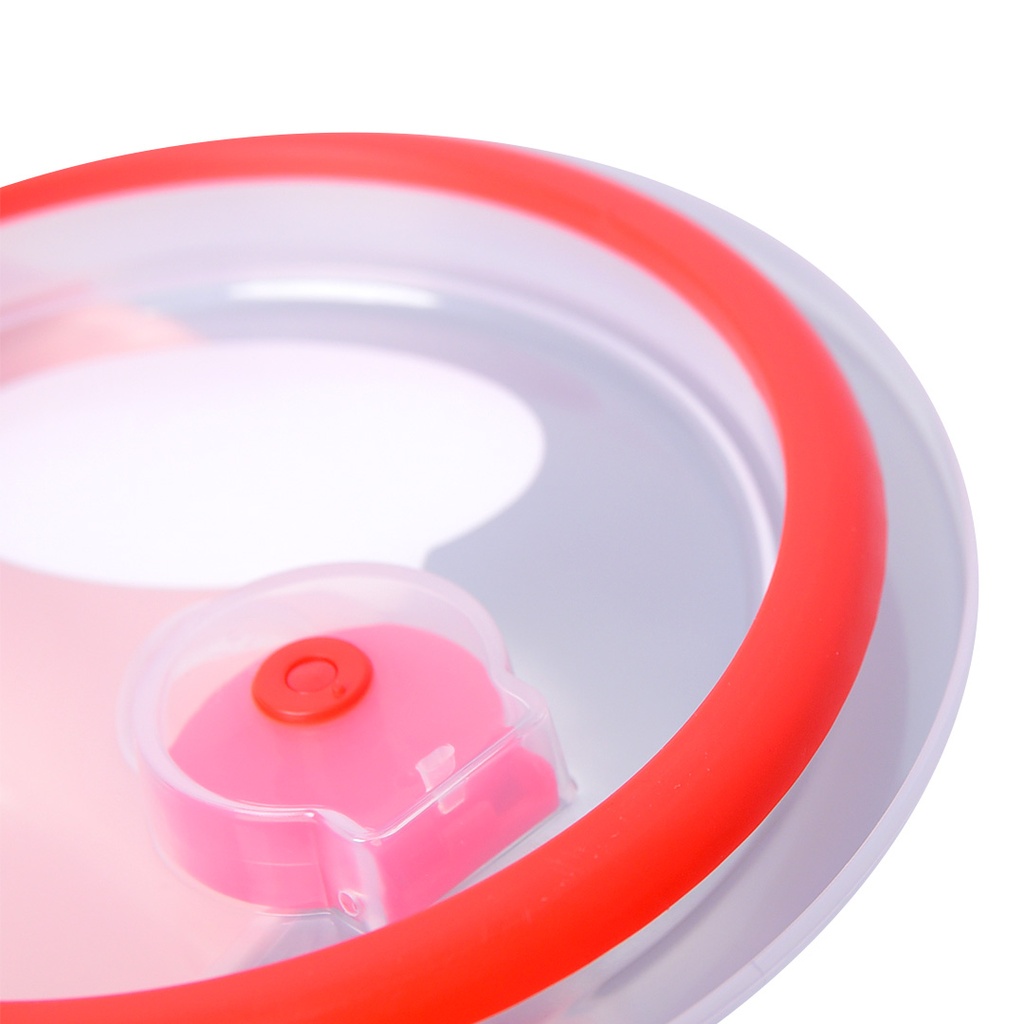 Set de 3 Saladiers En Plastique Avec Couvercle - Rose