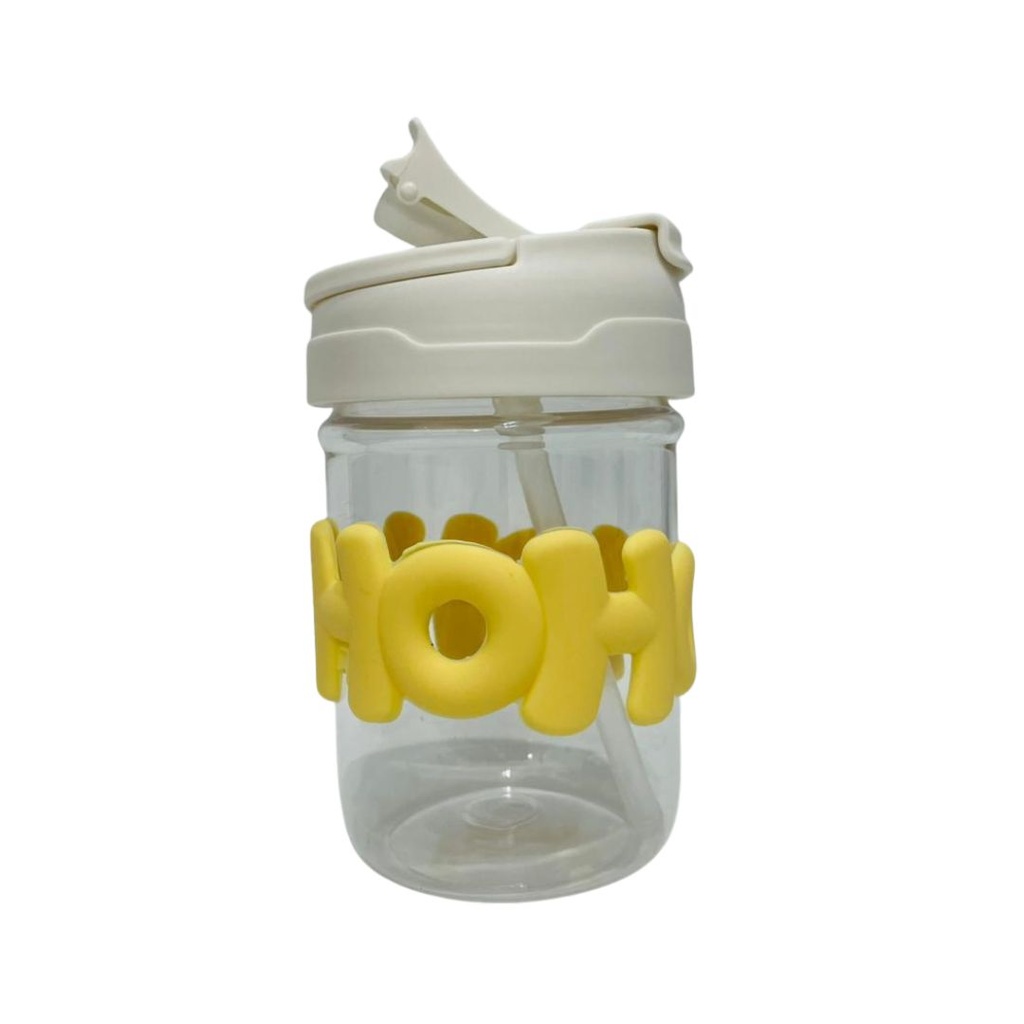 Bouteille D'eau Avec Paille Pour Enfant - Blanc-350 ml