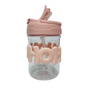 Bouteille D'eau Avec Paille Pour Enfant - Saumon-350ml