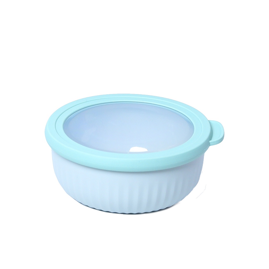 Set de 4 Saladiers Rond En Plastique Avec Couvercle - Multicouleur