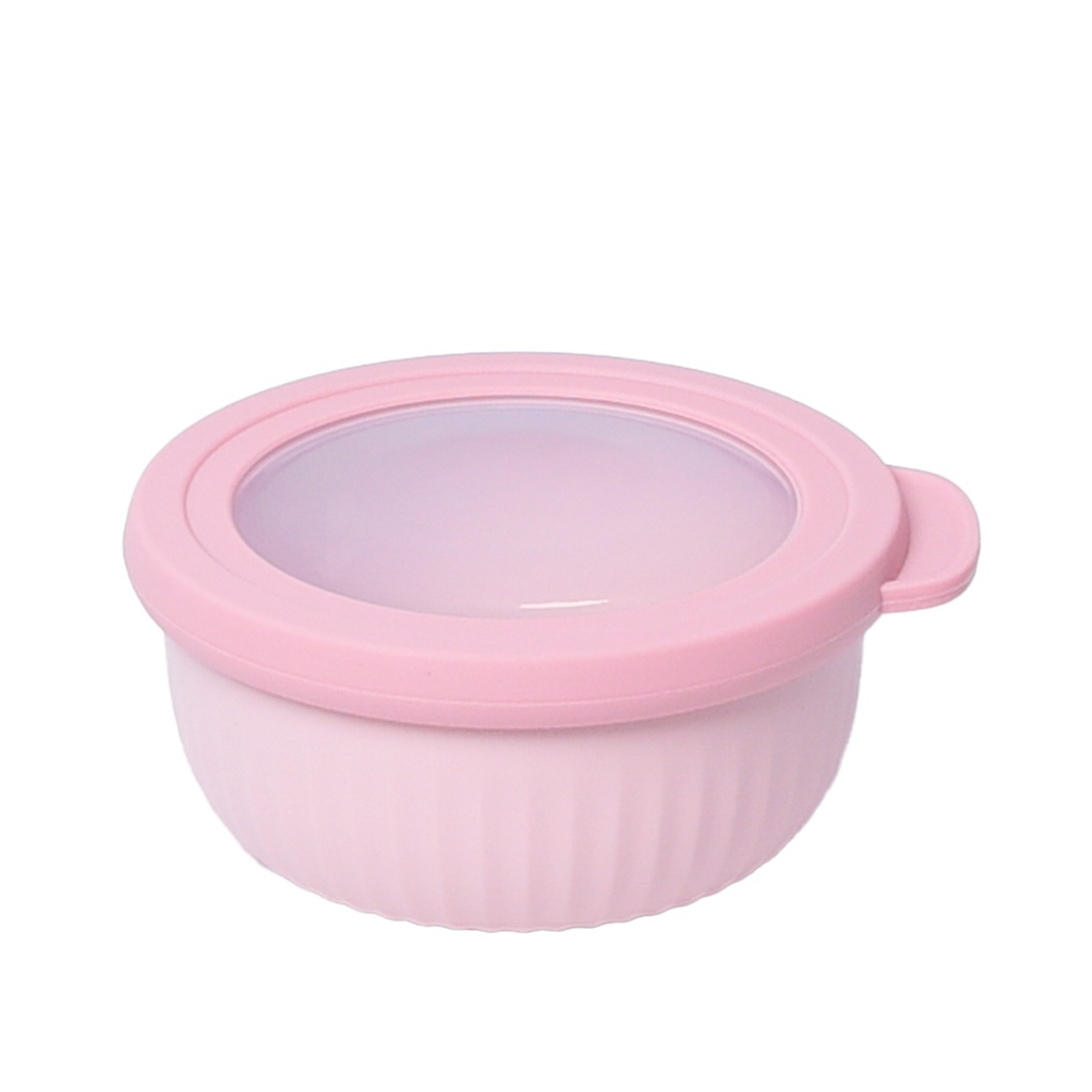 Set de 4 Saladiers Rond En Plastique Avec Couvercle - Multicouleur