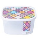 Set de 6 Saladiers Carré En Plastique Avec Couvercle - Transparent