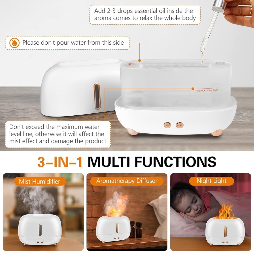 Diffuseur d'arôme Électrique D'Huiles Essentielles Blanc