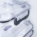 Set De 3 Boites De Conservation En Plastique Carré
