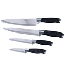 Ensemble 9 Pièces Couteaux Marbré Noir avec Support tournant