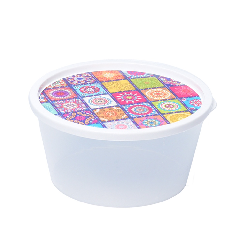 Set de 7 Saladiers Rond En Plastique Avec Couvercle - Transparent