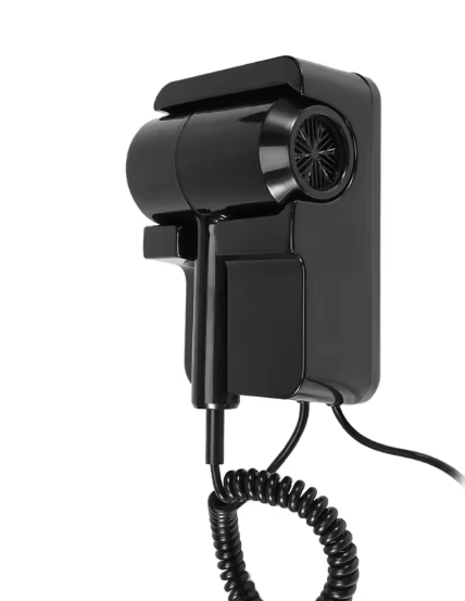 Séche Cheveux Mural Noir