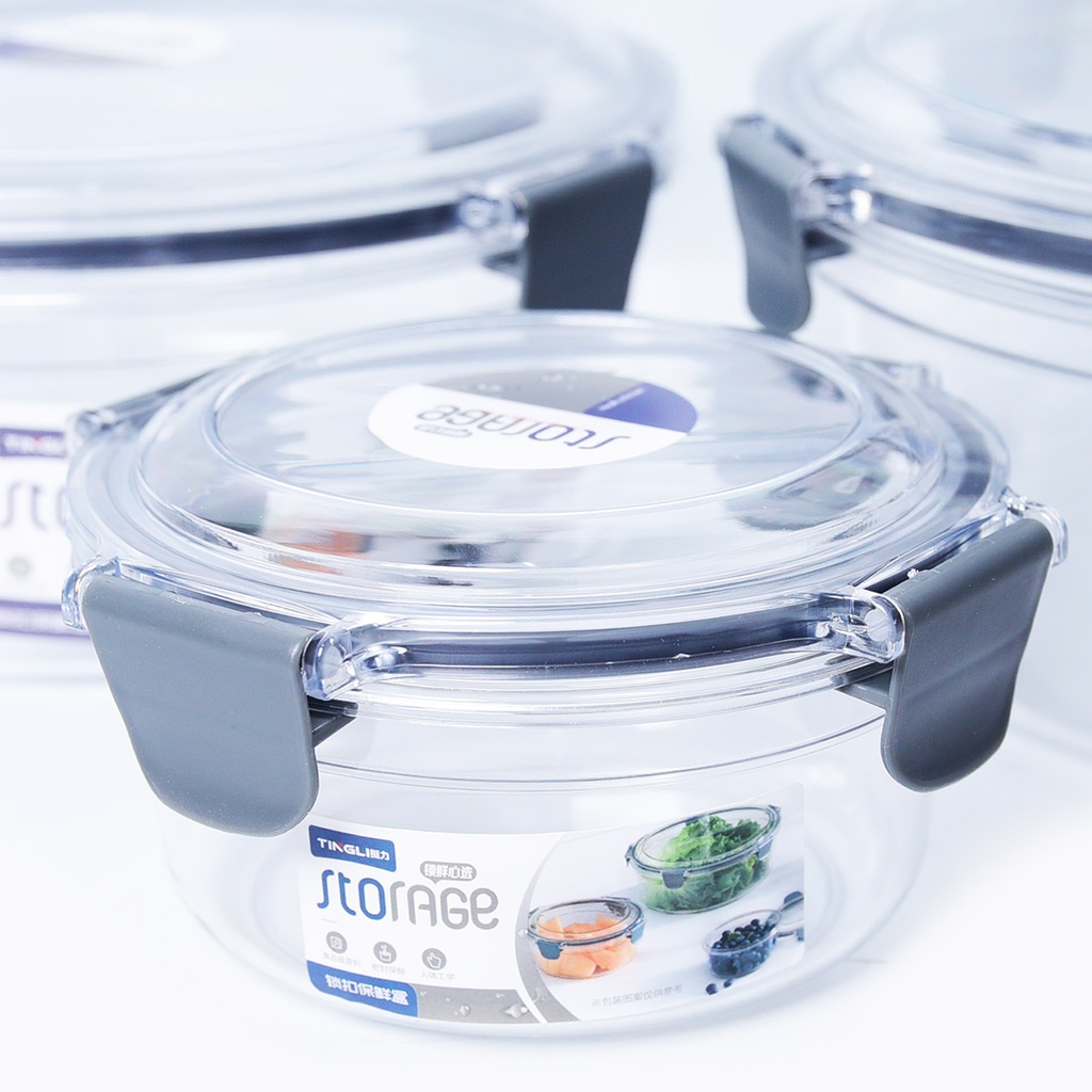 Set De 4 Boites De Conservation En Plastique Rond