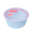 Set de 3 Saladiers En Plastique Avec Couvercle - Bleu Ciel