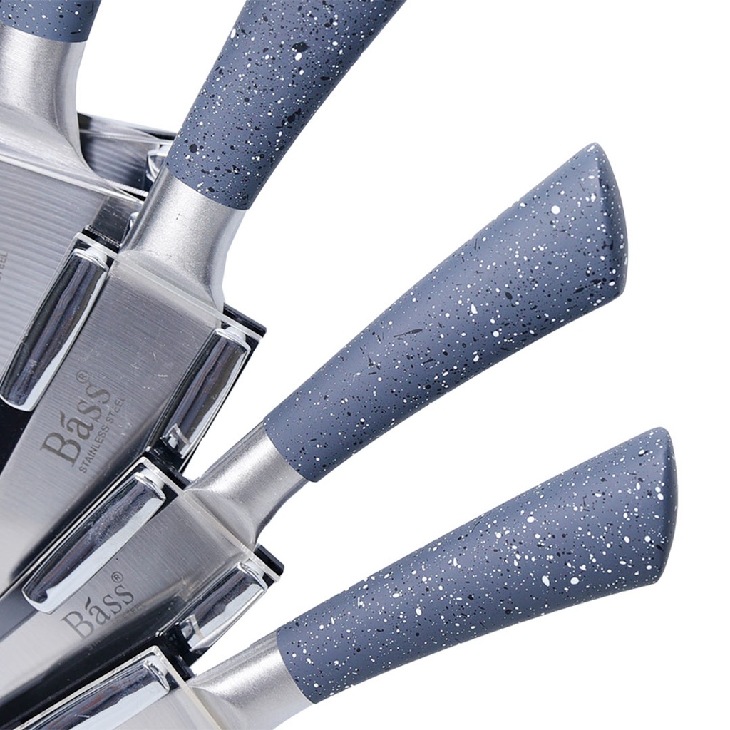 Ensemble 8 Pièces Couteaux Bàss avec Support Tournant