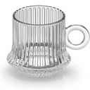 Lot De 6 Tasse et Sous Tasses Azur Glass 220 ML