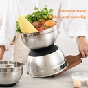 Lot de 7 Bols Avec Couvercle En Acier inoxydable 