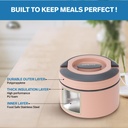 Lunch Box Isotherme Pinnacle 600 ml Rose