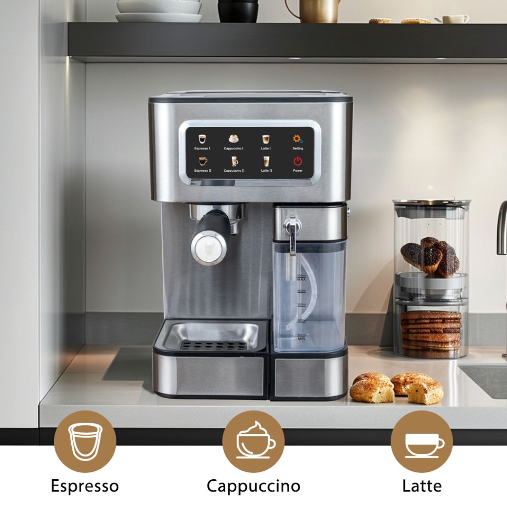 Machine a Café Express 3 En 1 Expresso , Cappuccino et Latté Lexical 1350W  