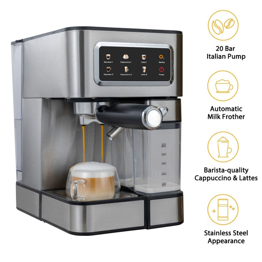 Machine a Café Express 3 En 1 Expresso , Cappuccino et Latté Lexical 1350W  