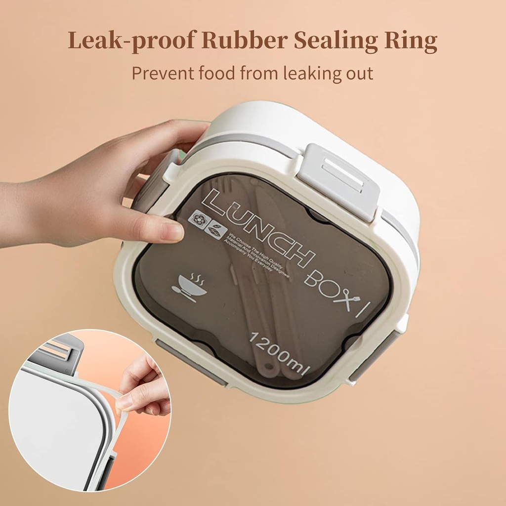 Lunch Box Isotherme carré 1200 ml Blanc