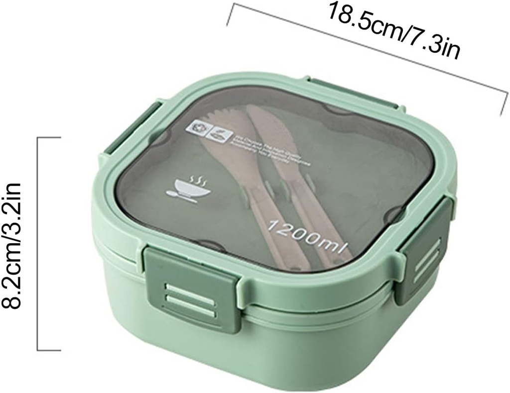 Lunch Box Isotherme carré 1200 ml Vert