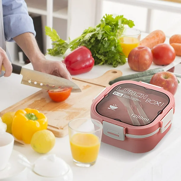 Lunch Box Isotherme carré 1200 ml Rose