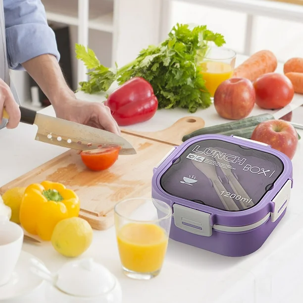 Lunch Box Isotherme carré 1200 ml Violet