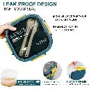 Lunch Box Isotherme carré 1200 ml Bleu