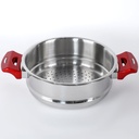 Ensemble de 8 pieces Inox Hascevher Cocotte 5 L et couscoussier 7 L