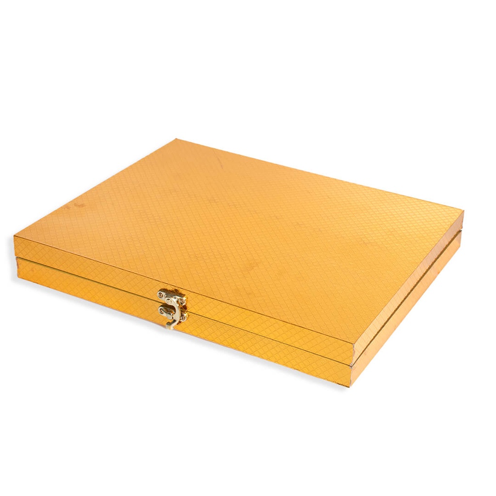 Coffret Ménagère Prestige 24 Pièces et Boîte de Rangement Doré