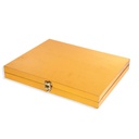 Coffret Ménagère Prestige 24 Pièces et Boîte de Rangement Doré