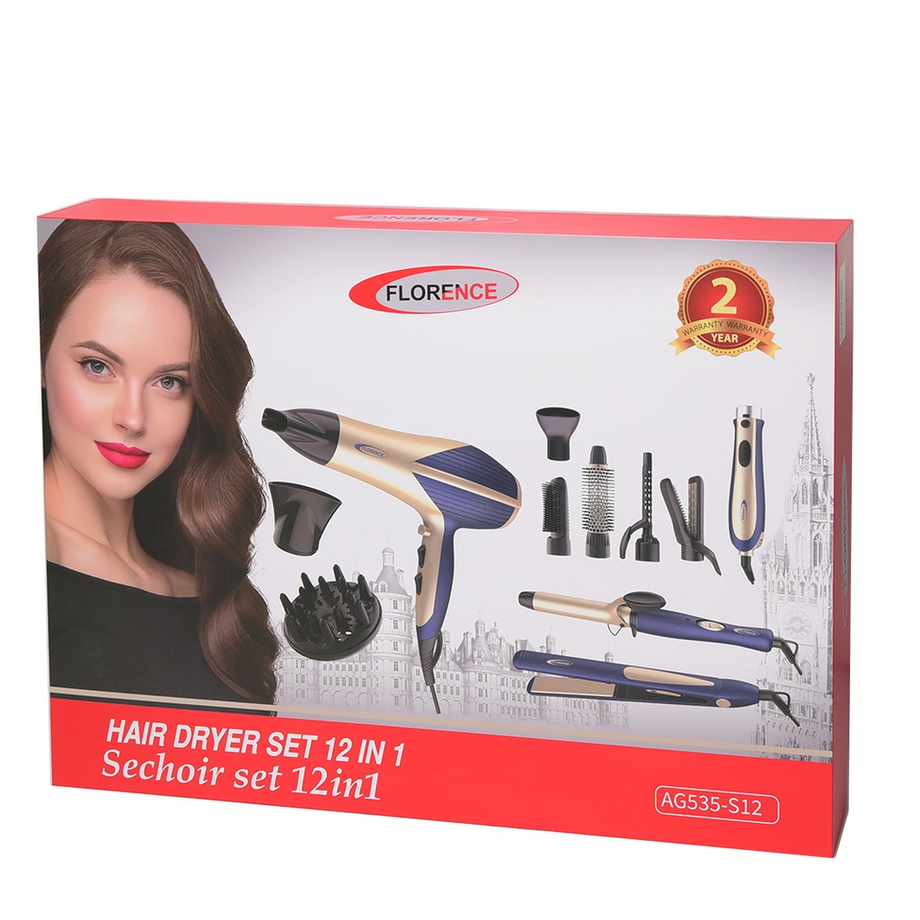 Coffret Cheveux 12 en 1 Florence 2200W 