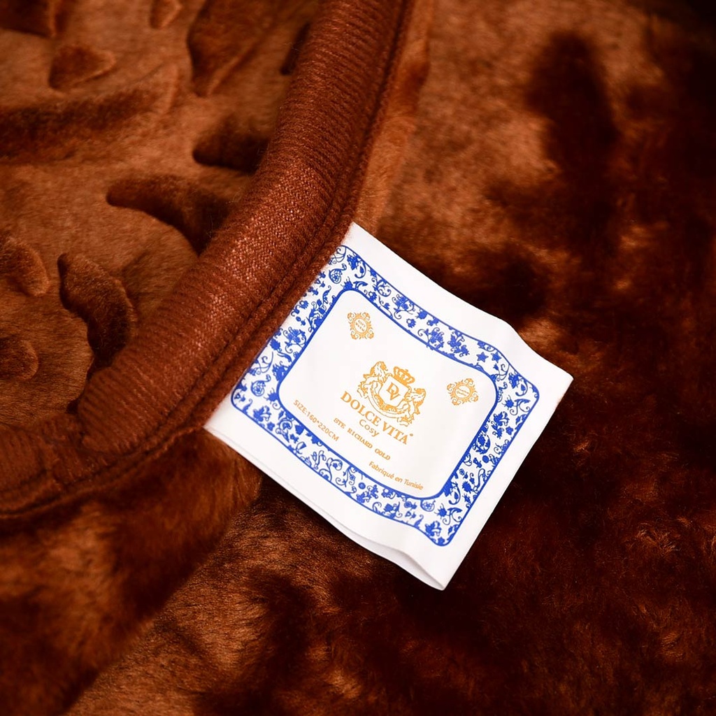 Couverture 1 Places 160/220 Dolce Vita - 3kg-M2 Miel