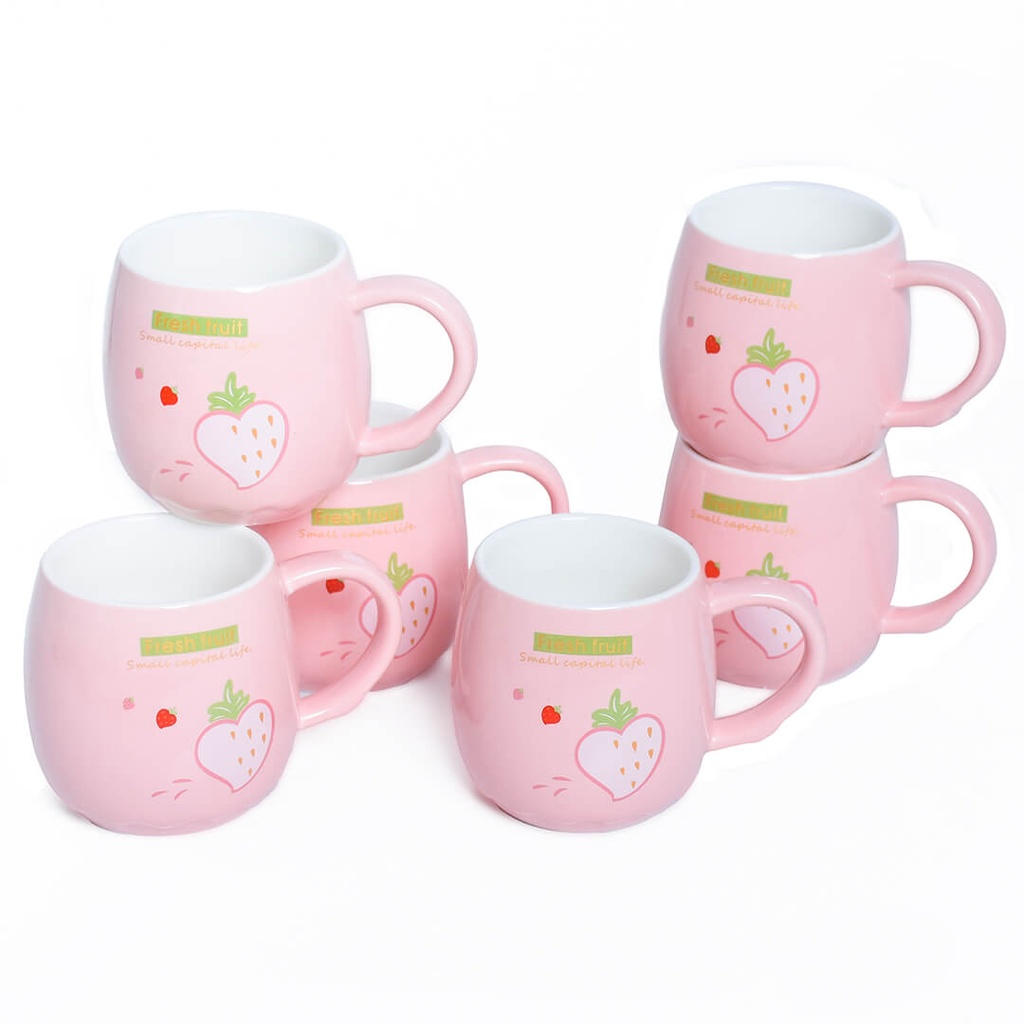 Service à Café Au Lait En Céramique Frech Fruit Pour 6 Personnes - 9 Pièces